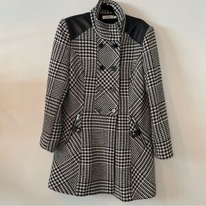 Ricki's Monochrome Houndstooth Trench Coat Jacket